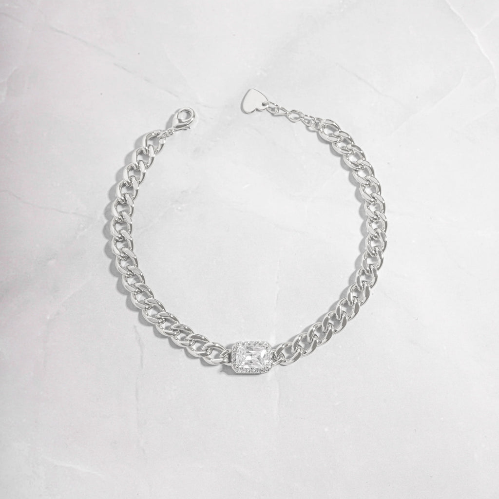 Solid Gold Cuban Tennis Bracelet