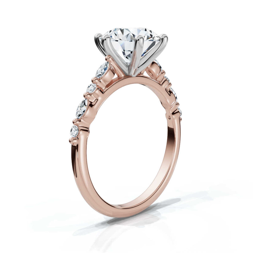 18K Solid Gold 2.2ct Lab Grown Diamond Engagement Ring