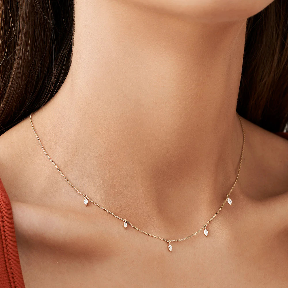 Marquise Moissanite Dangling Necklace, photo 9