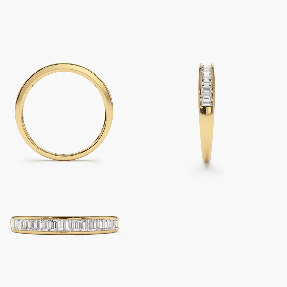 3mm Baguette Moissanite Channel Setting Ring, photo 2