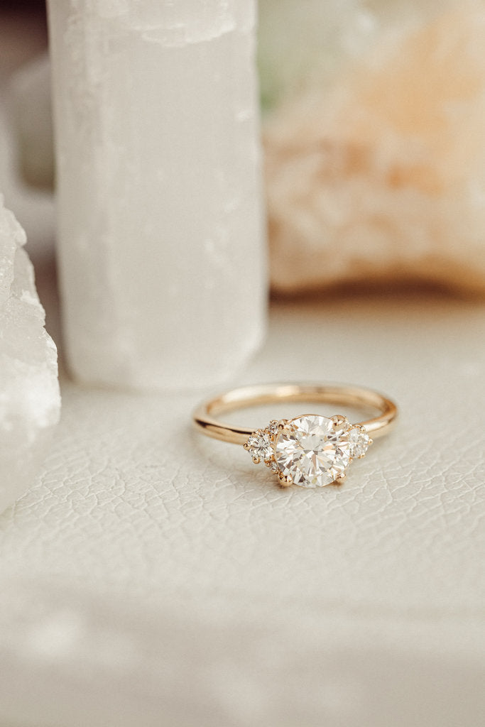 Solid Gold The Vivien Round Diamond Ring