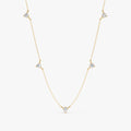 Solid Gold Diamond Station Necklace (D4F817)