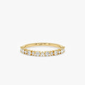 Solid Gold Alternating Diamond Half Eternity Ring (02F09A)