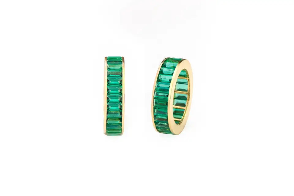 Solid Gold Emerald Eternity Ring