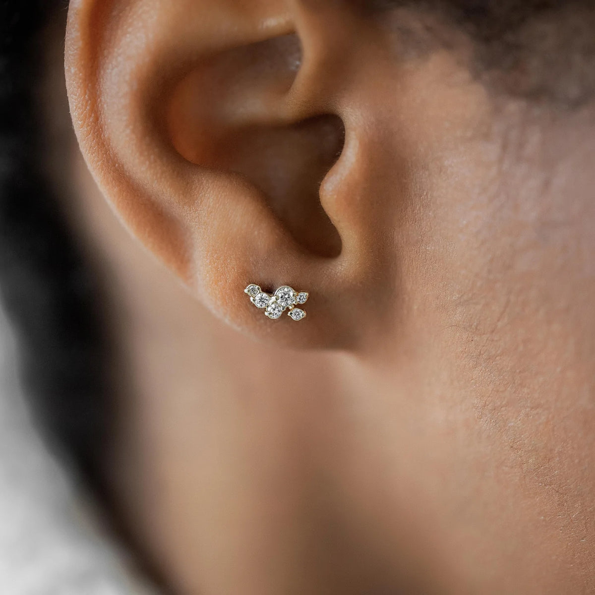 Solid Gold Diamond Dusting Studs