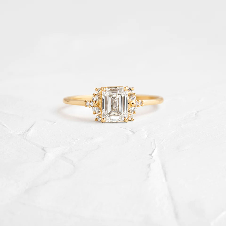 Solid Gold Cushion Cut Lab-Grown Diamond Ring (FA2F65)