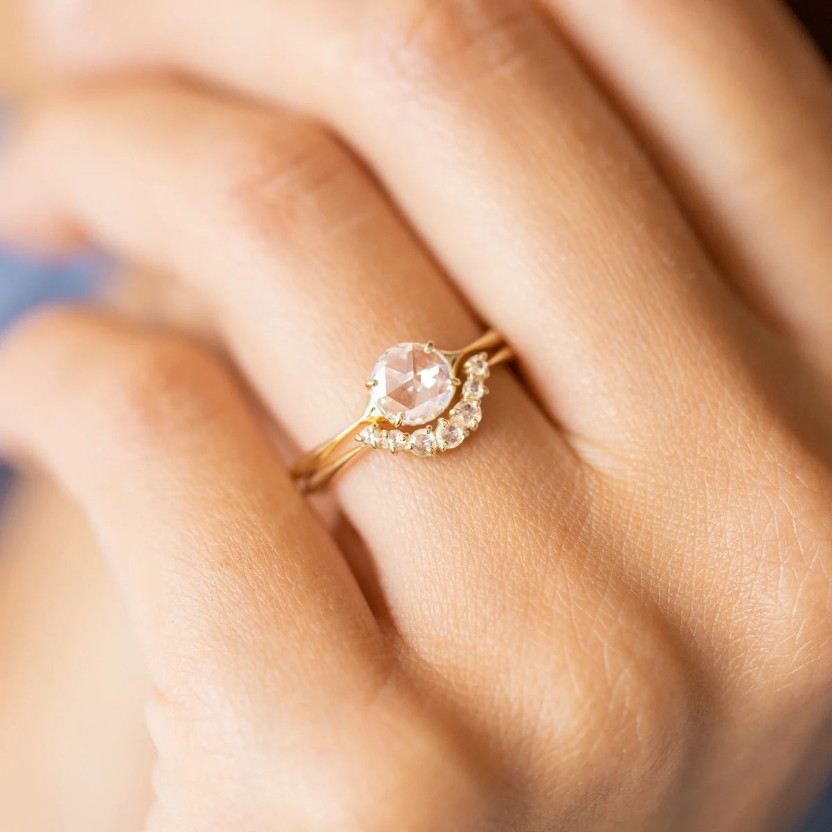 Solid Gold Lab-Grown Diamond Stack Ring