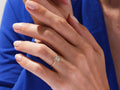Oval 0.5 Sunburst Diamond Engagement Ring, photo 1