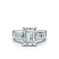Solid Gold 2 CT Emerald Cut Solitaire Lab Grown Diamond Ring (A66A76)