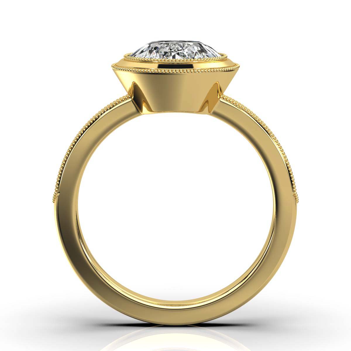 Solid Gold 2 CT Traditional Lab Grown Diamond Engagement Ring