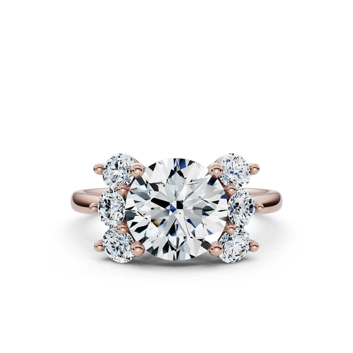 Solid Gold 3 CT Solitaire Lab Grown Diamond Engagement Ring (28ADA9)