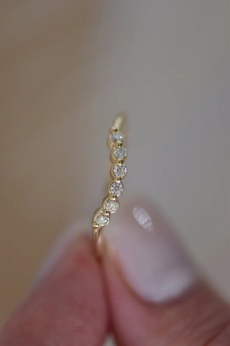 Solid Gold Light Green Montana Sapphire & Diamond Engagement Ring