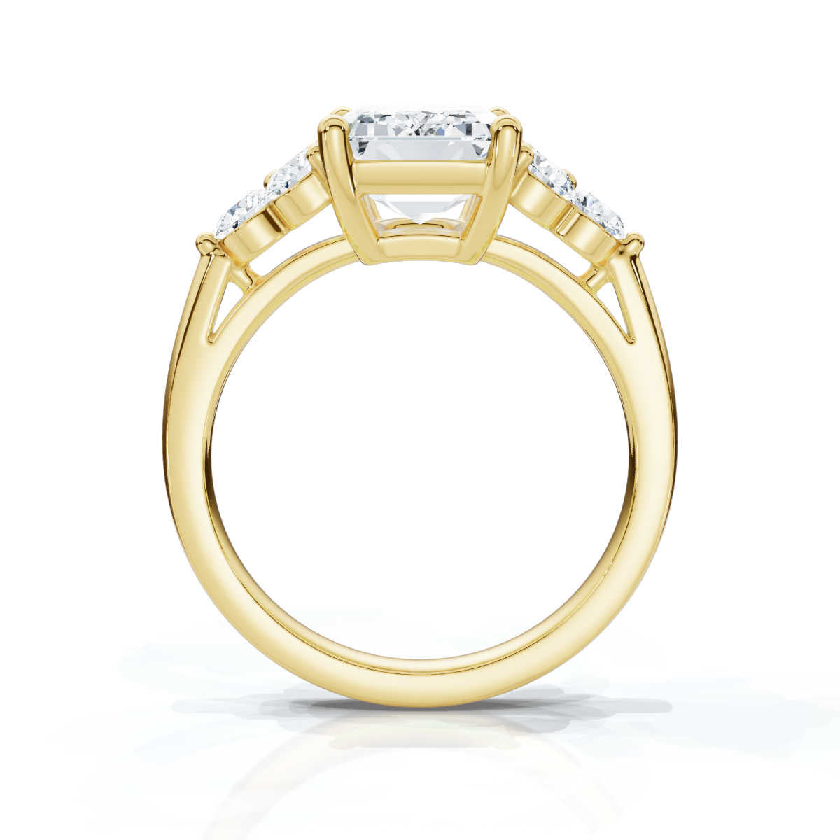 Solid Gold Solitaire Lab Grown Diamond Ring (CFD889)