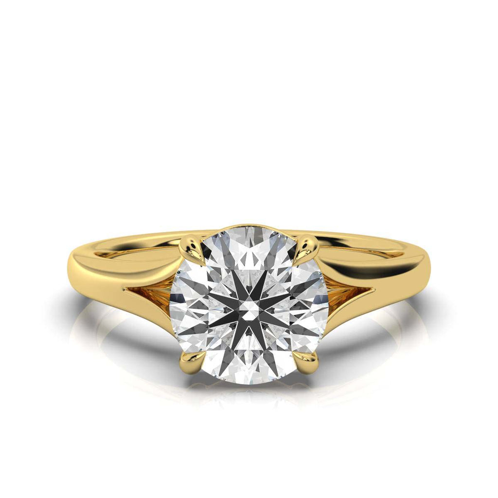 Solid Gold Solitaire Engagement Ring