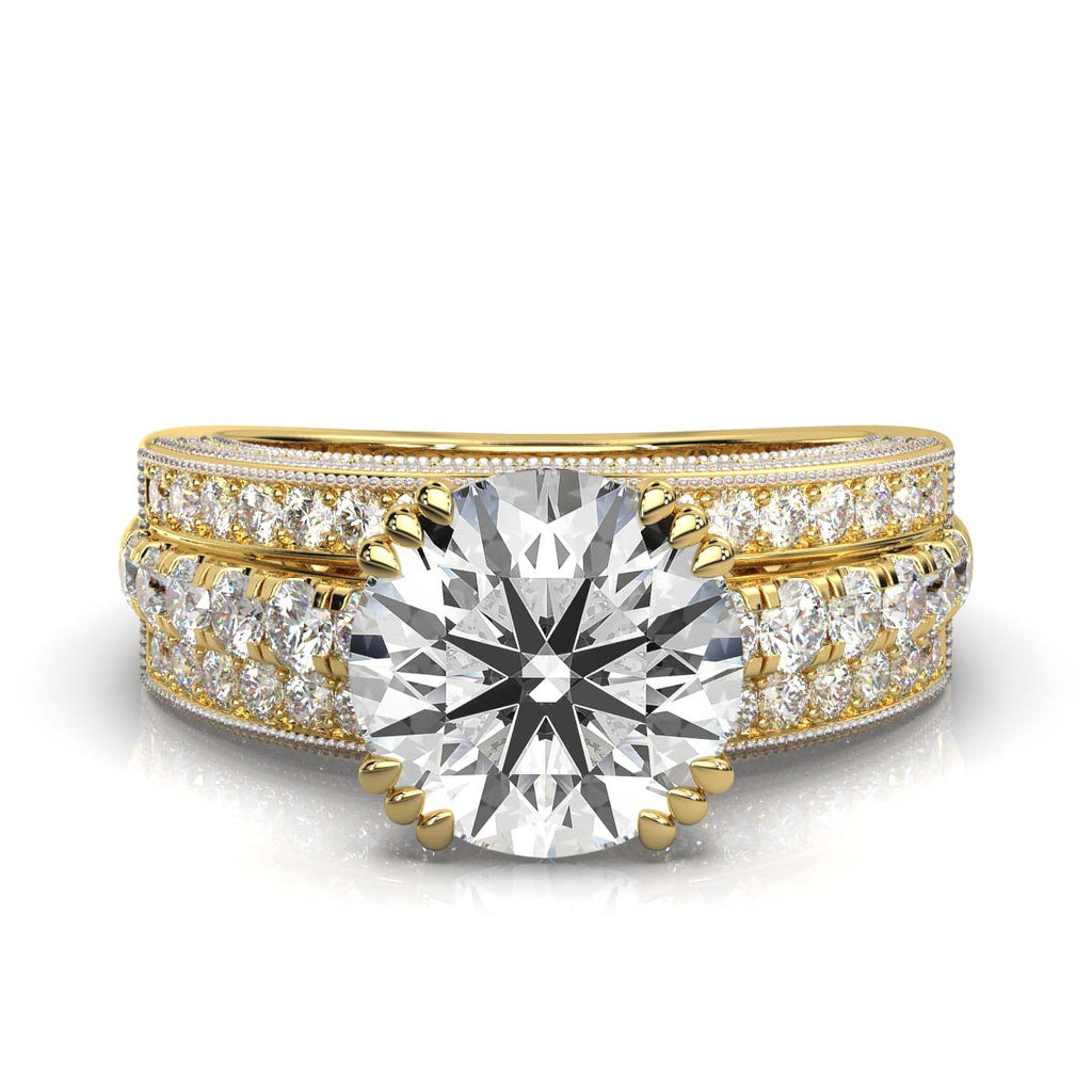 18K Solid Gold 3 CT Lab Grown Diamond Ring