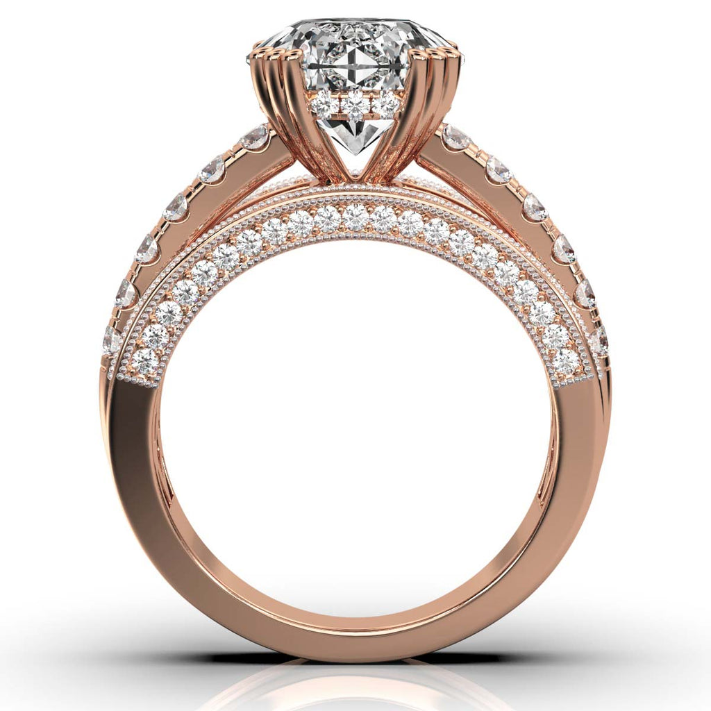 18K Solid Gold 3 CT Lab Grown Diamond Ring