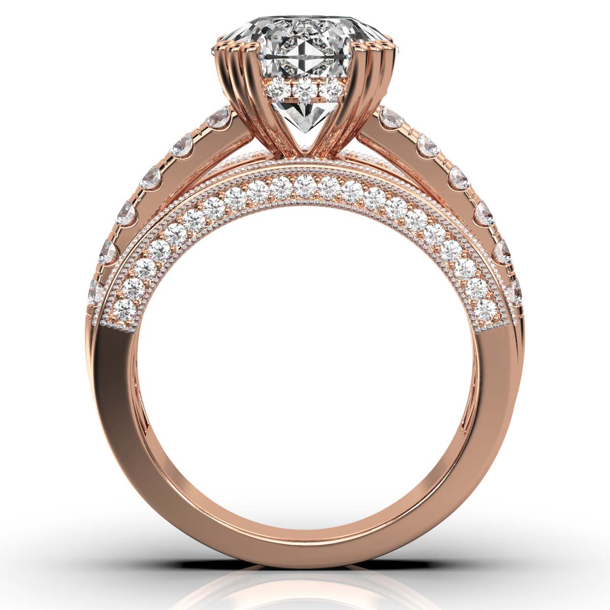 18K Solid Gold 3 CT Lab Grown Diamond Ring