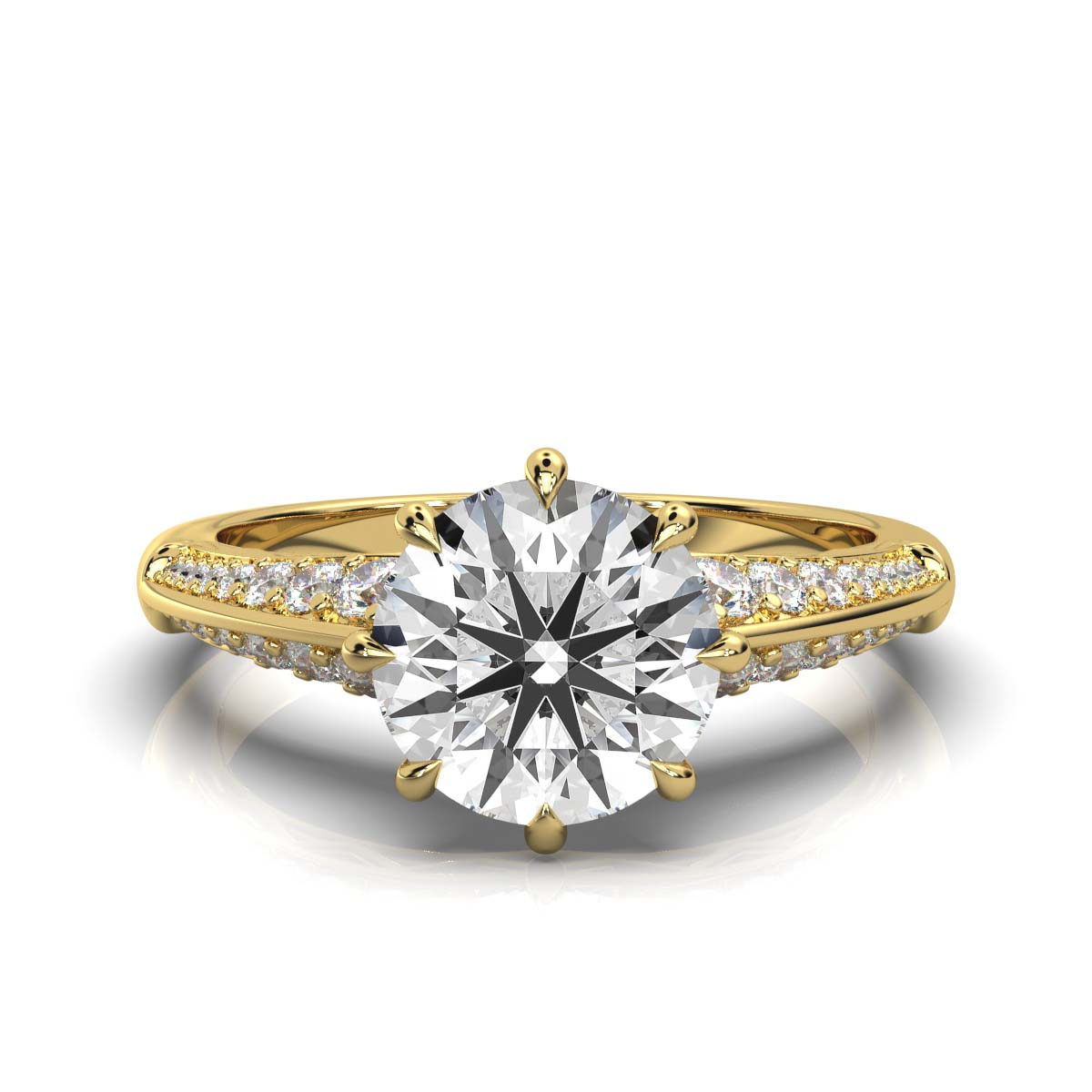 Solid Gold 2.3ct Solitaire Lab Grown Diamond Ring