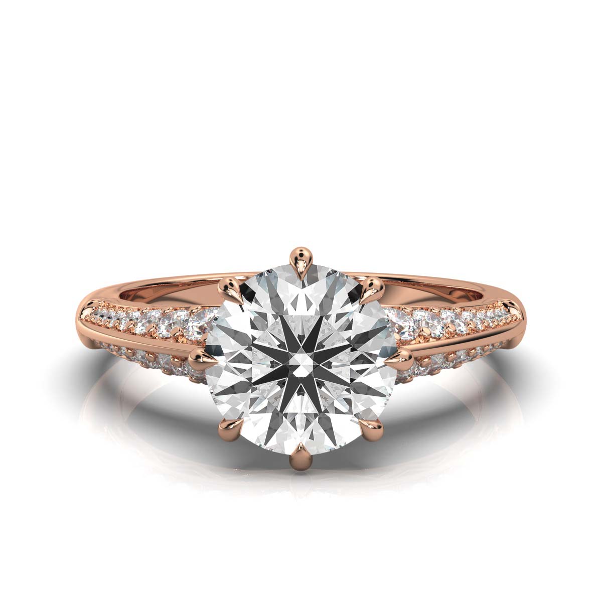 Solid Gold 2.3ct Solitaire Lab Grown Diamond Ring