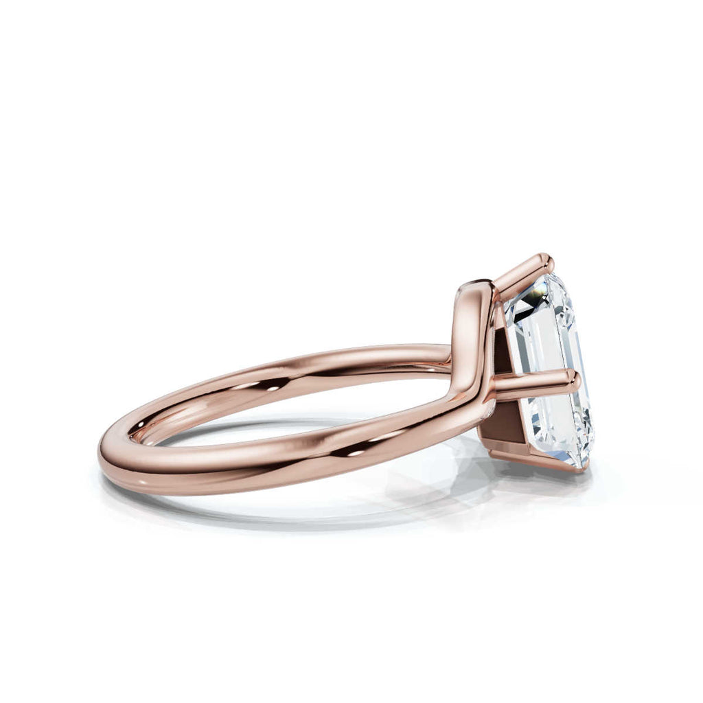 18K Solid Gold 2 CT Round Solitaire Lab Grown Diamond Ring