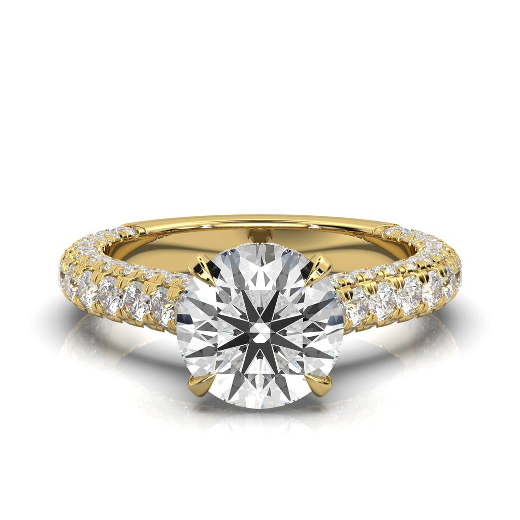 Solid Gold Radiant Solitaire Lab Diamond Ring