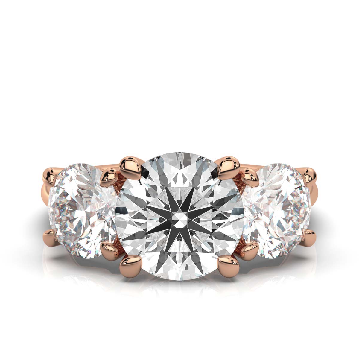 14K Solid Gold 2 CT Lab Grown Diamond Ring (08DE68)