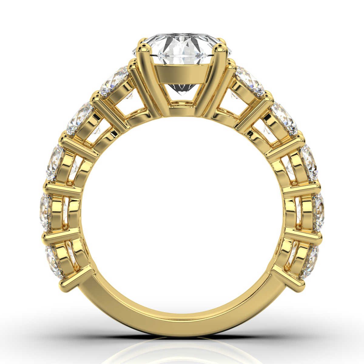 Solid Gold 4.5ctw Solitaitre Lab Grown Diamond Engagement Ring