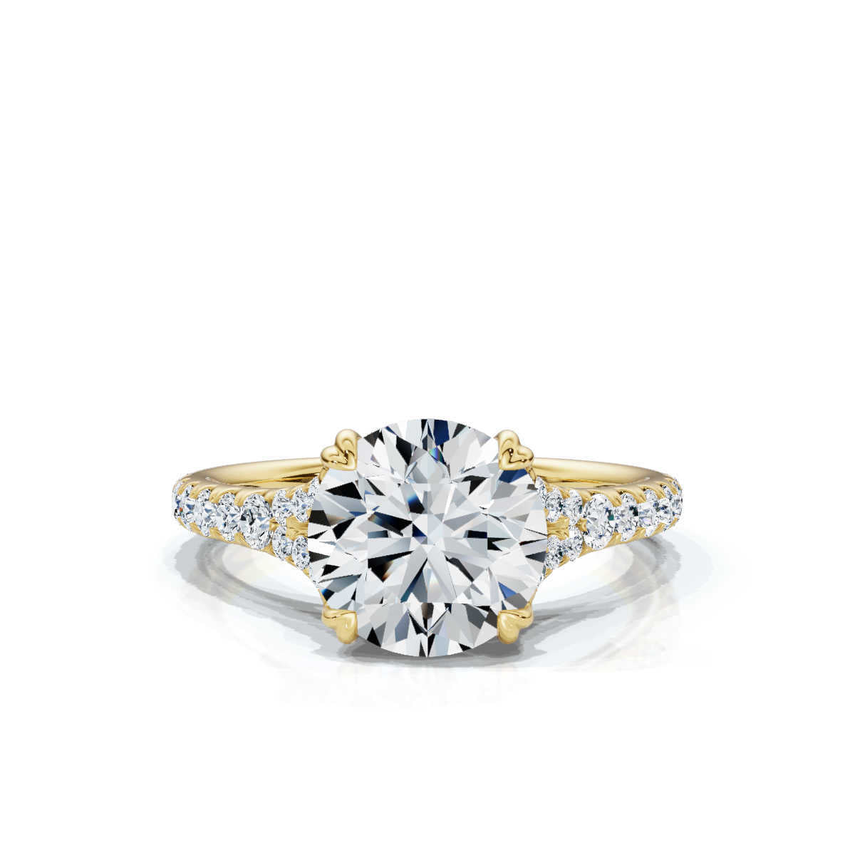 Solid Gold 2.5Ct Lab Grown Diamond Engagement Ring