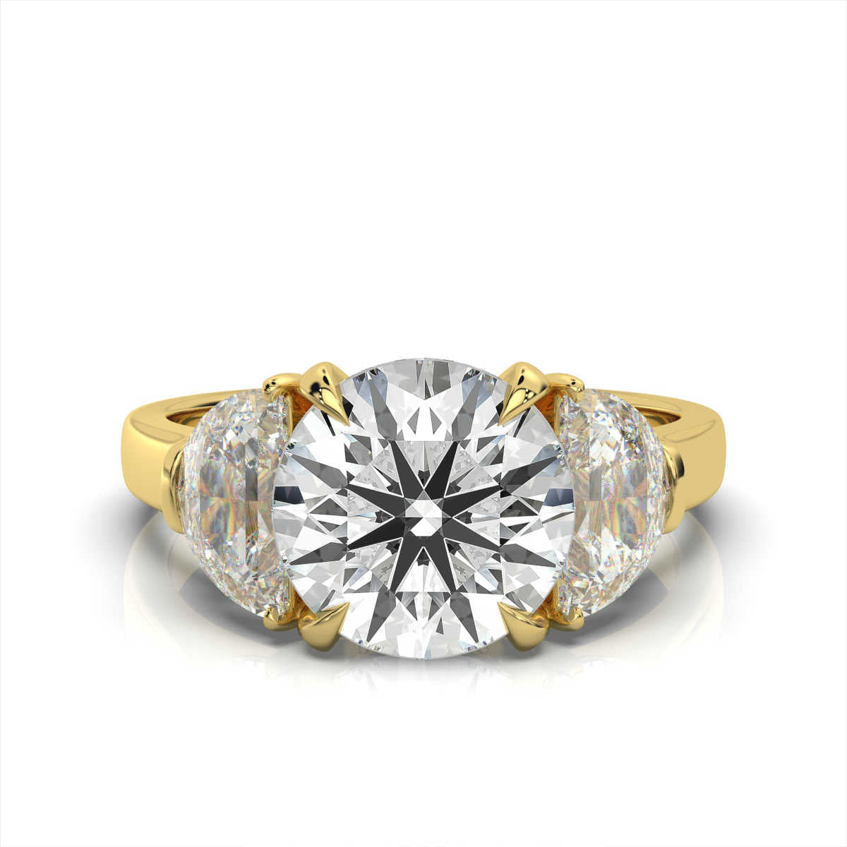 14K Solid Gold 0.5 CT Lab Grown Diamond Ring