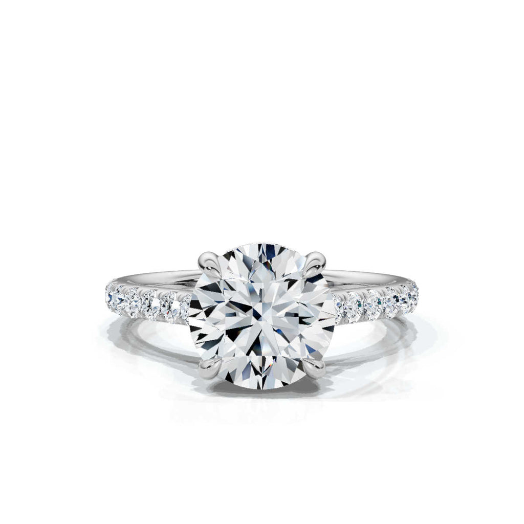Solid Gold 2 CT Lab Grown Diamond Engagement Ring (C170D1)