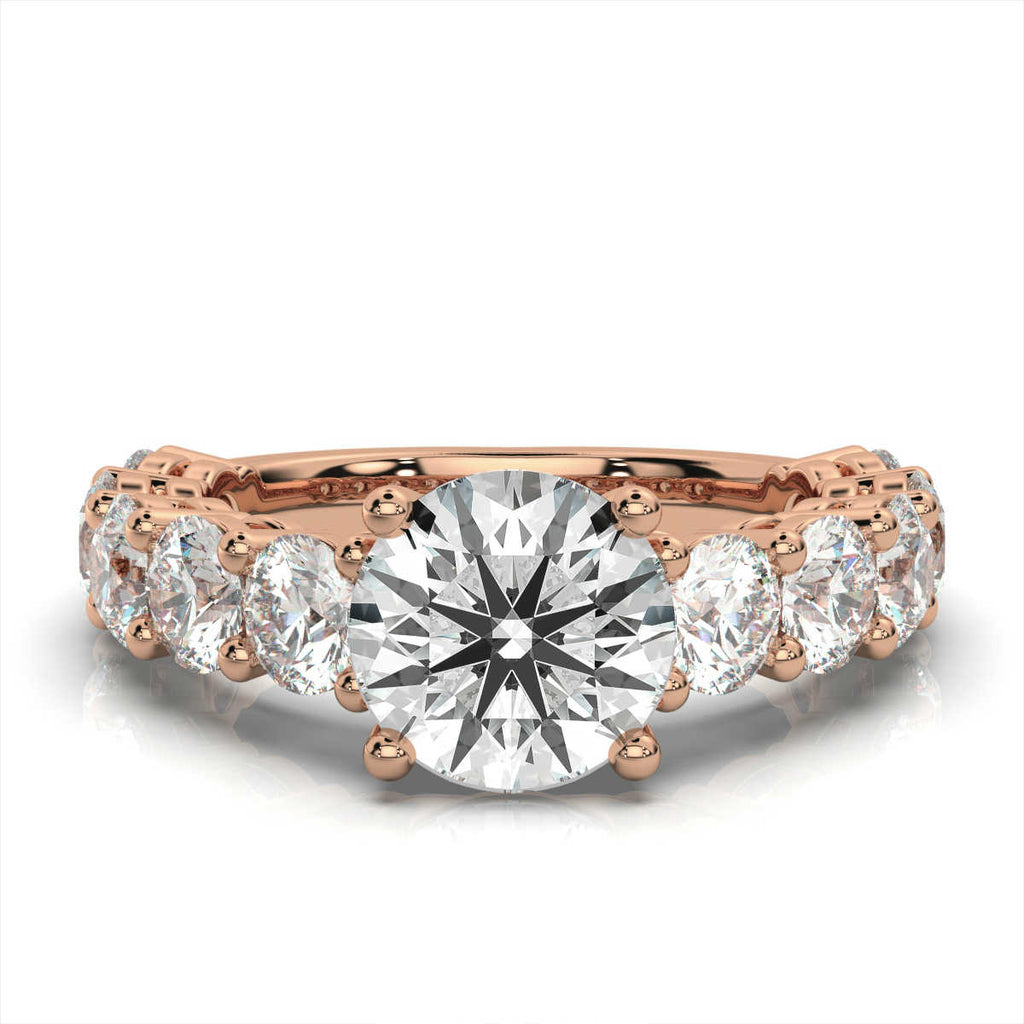 Solid Gold 4.5ctw Solitaitre Lab Grown Diamond Engagement Ring
