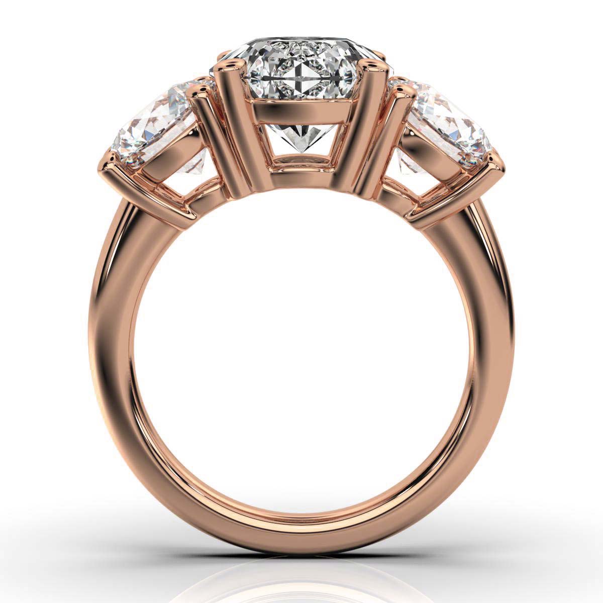 14K Solid Gold 2 CT Lab Grown Diamond Ring (08DE68)