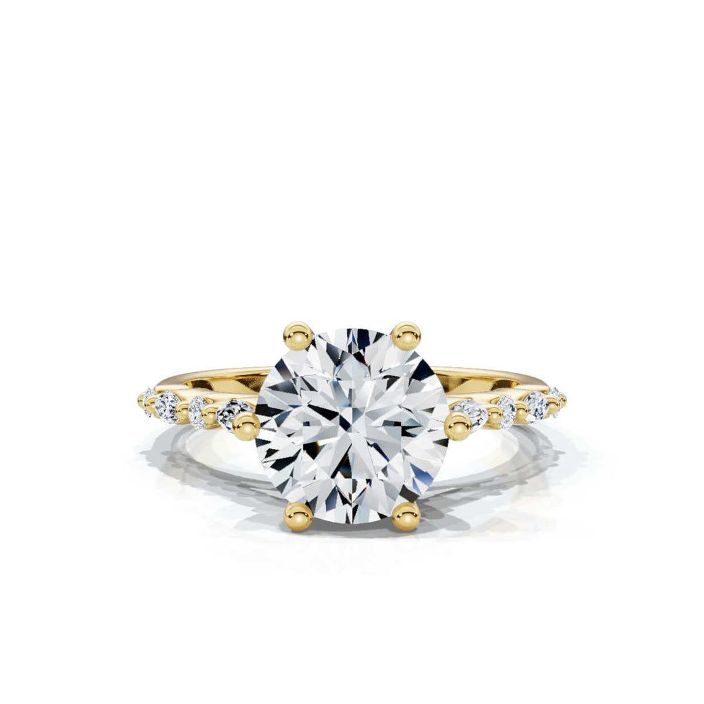 18K Solid Gold 2.2ct Lab Grown Diamond Engagement Ring