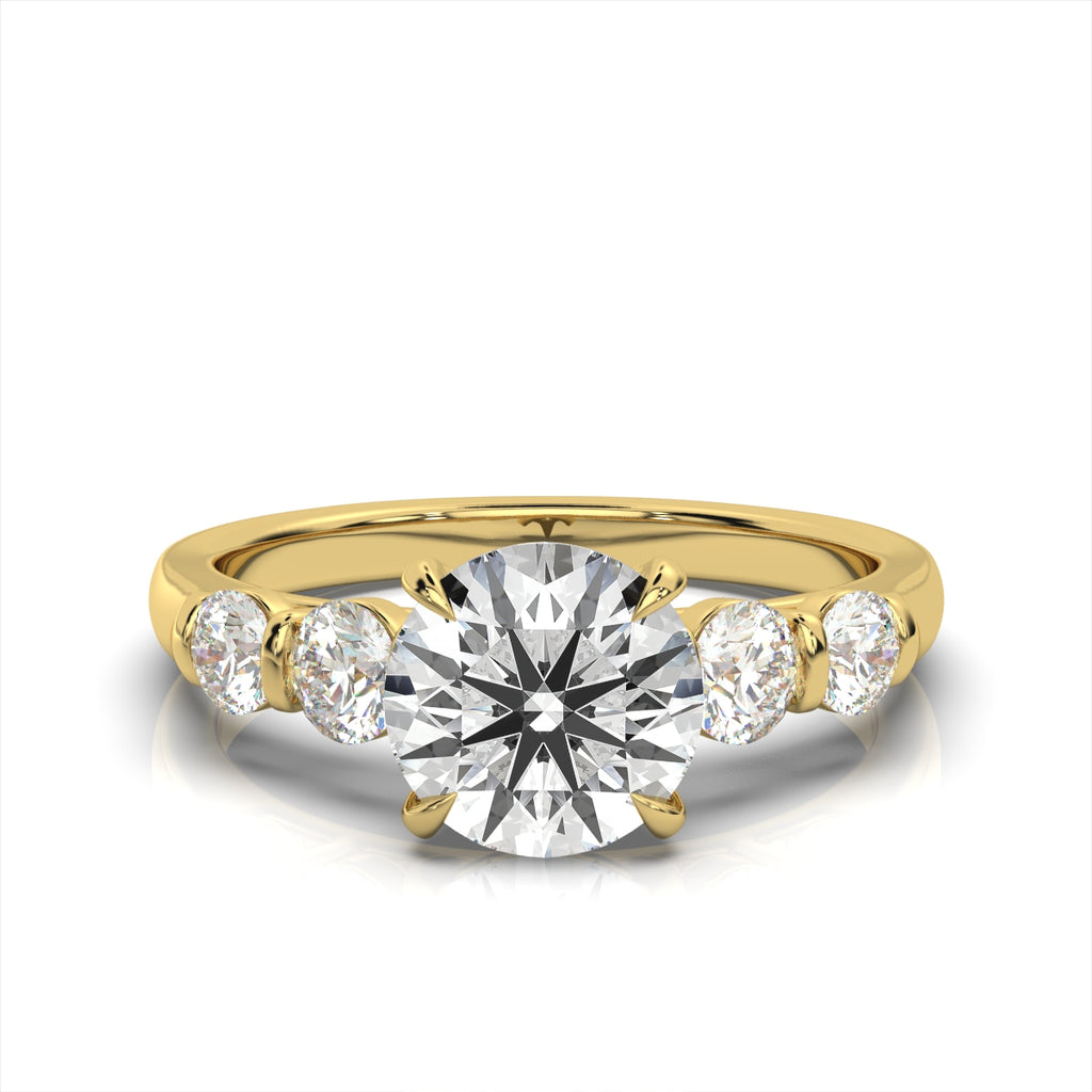 Solid Gold Stone Lab Grown Diamond Ring