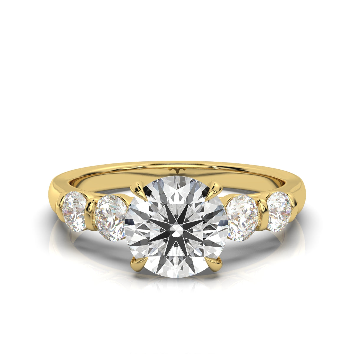Solid Gold Stone Lab Grown Diamond Ring