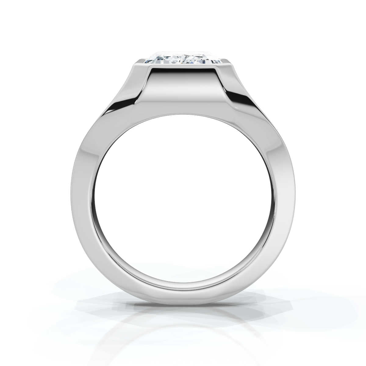 Solid Gold 2ct Emerald Cut Lab Grown Diamond Ring (173790)