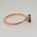 Solid Gold Parti Color Sapphire Solitaire Ring