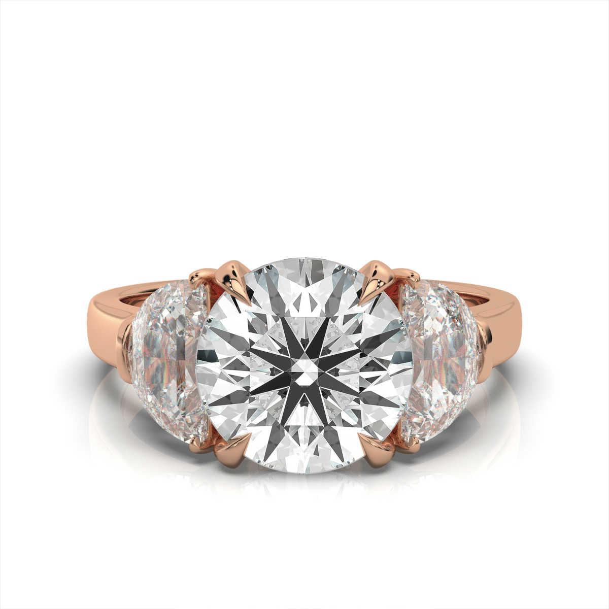 14K Solid Gold 0.5 CT Lab Grown Diamond Ring
