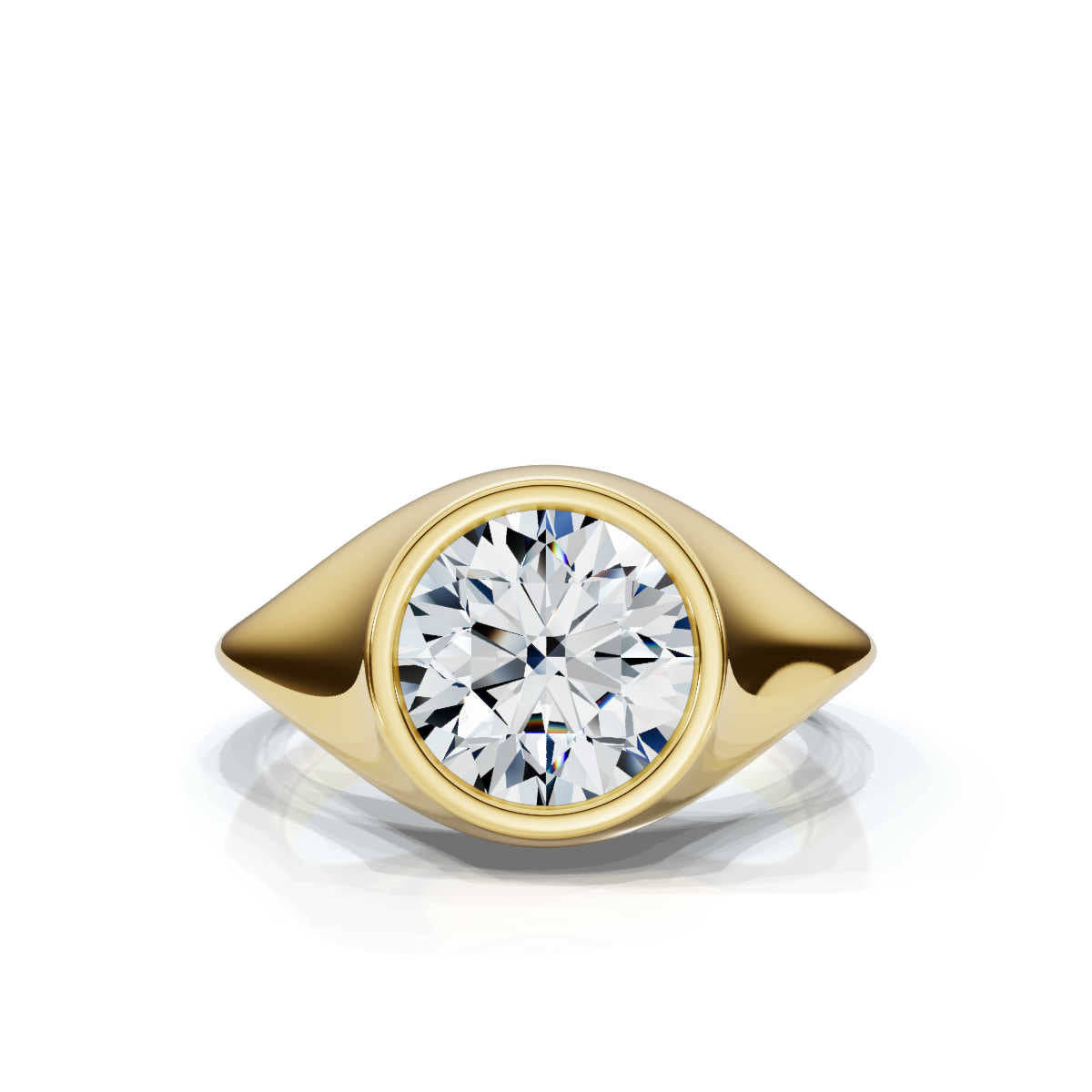 Solid Gold 2ct Lab Grown Diamond Engagement Ring (B4EAE1)