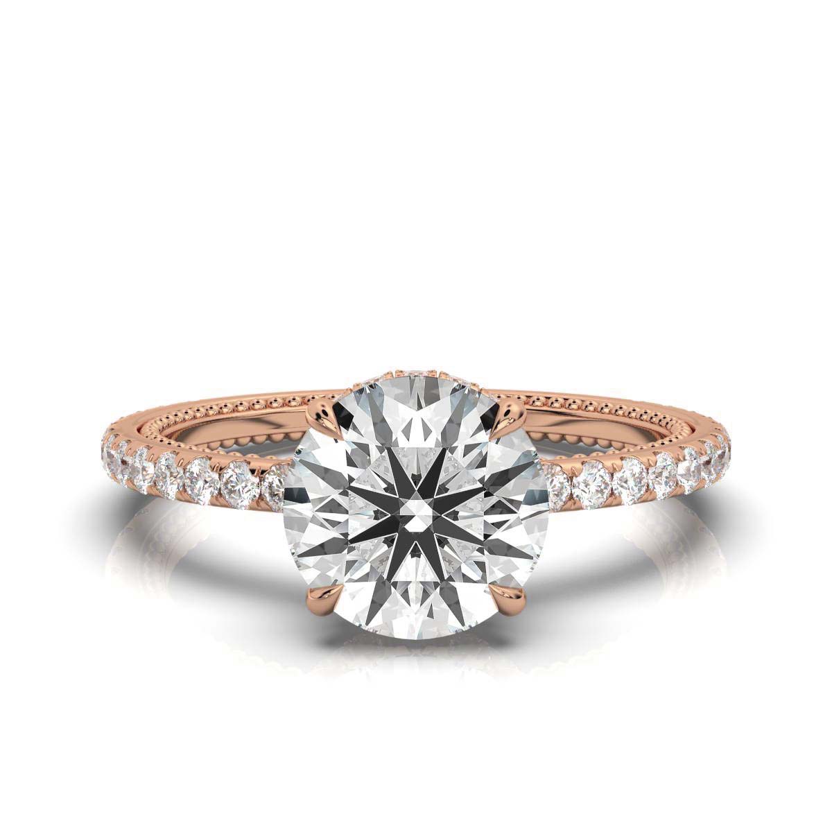 Solid Gold 2.5ct Solitaire Lab Diamond Ring