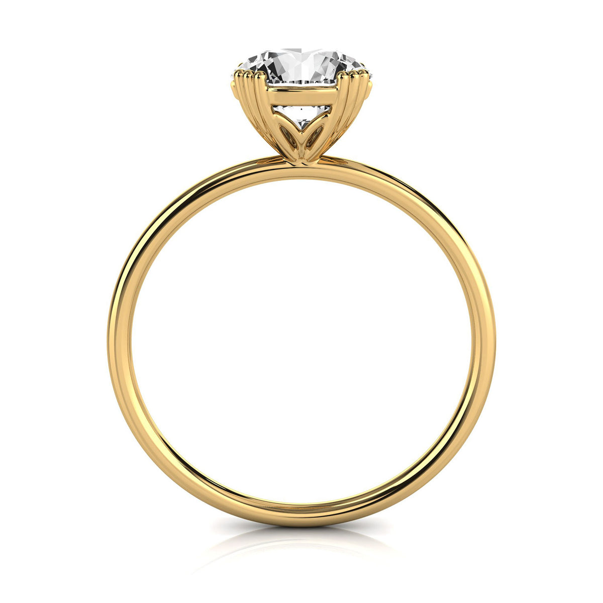 Solid Gold Solitaire 2ct Engagement Ring