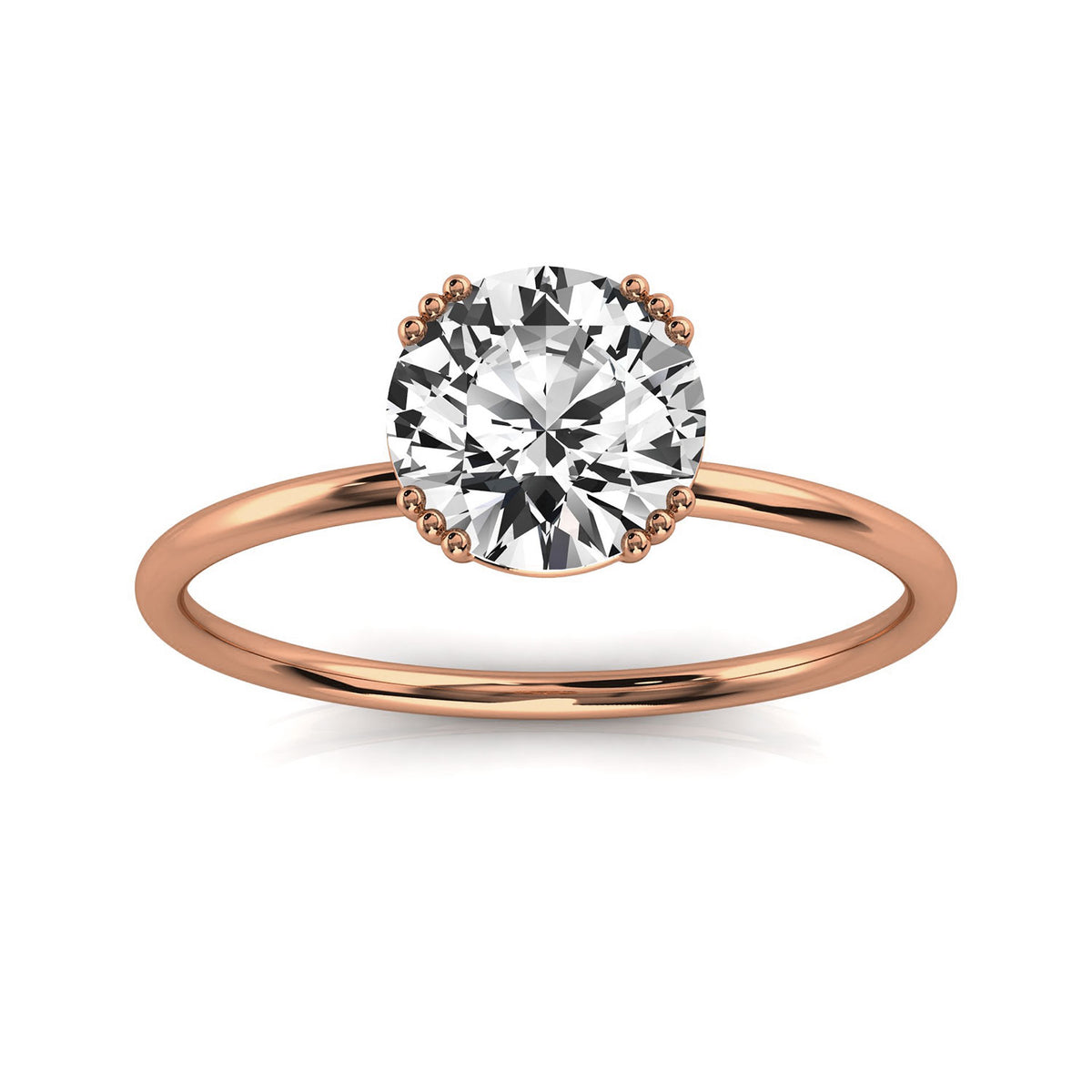 Solid Gold Solitaire 2ct Engagement Ring