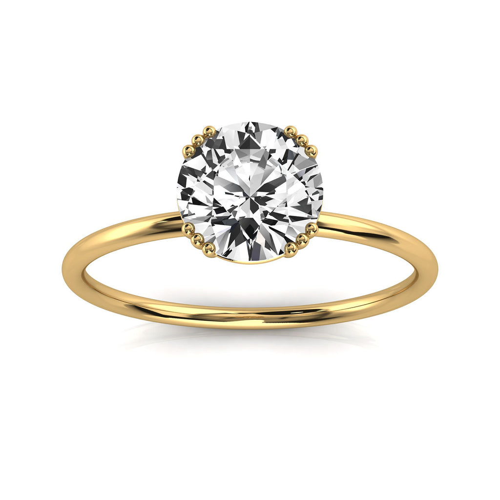Solid Gold Solitaire 2ct Engagement Ring