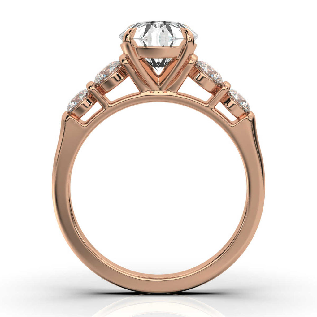 Solid Gold Stone Lab Grown Diamond Ring
