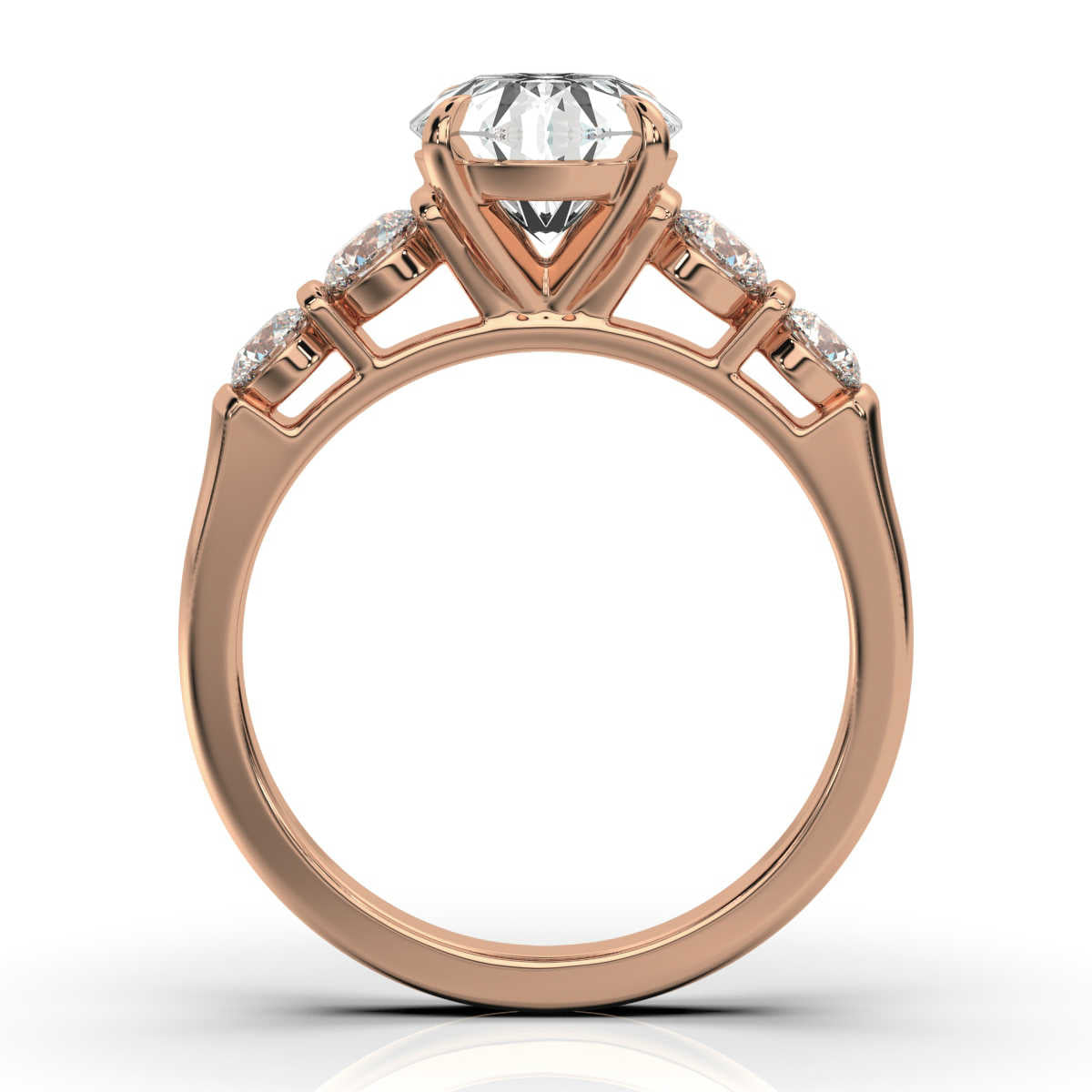 Solid Gold Stone Lab Grown Diamond Ring