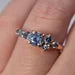 Solid Gold Montana Sapphire Ring | Cluster Engagement Ring