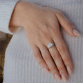 Solid Gold 3 CT Emerald Cut Diamond Engagement Ring