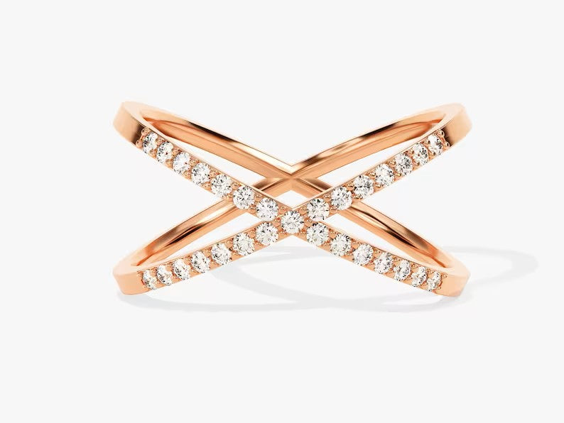 Solid Gold Cross Ring (BF010F)