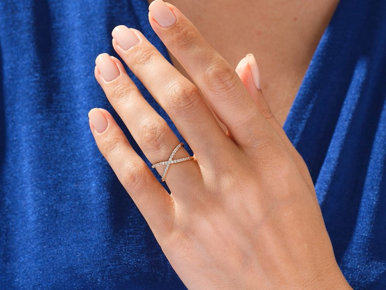 Solid Gold Cross Ring (BF010F)