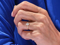 Solid Gold Floral Diamond Ring Nature Inspired Bridal Ring for Women